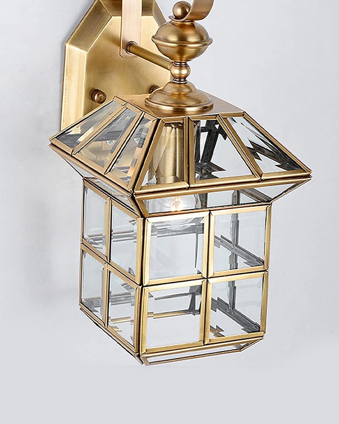 European Vintage Brass Wall Light