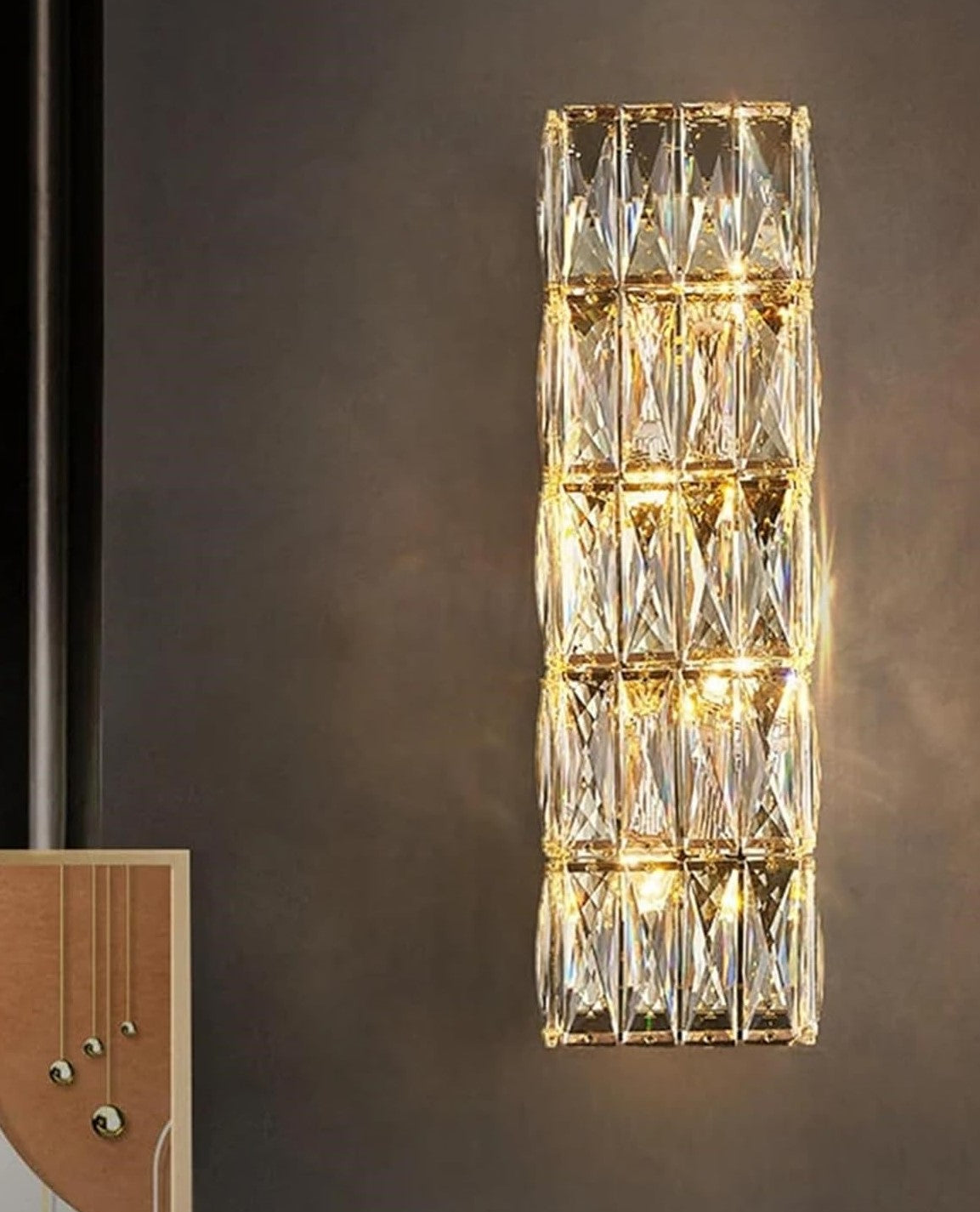 Crystal Prism Wall Sconce - Large