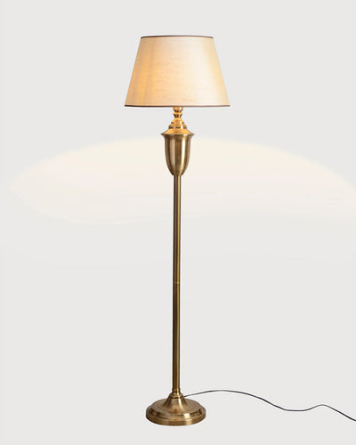 Mid-Century Gold Metal Floor Lamp