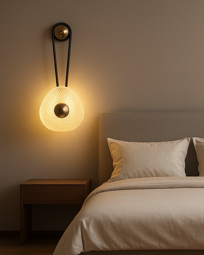 Contemporary Hanging Disc Wall Light