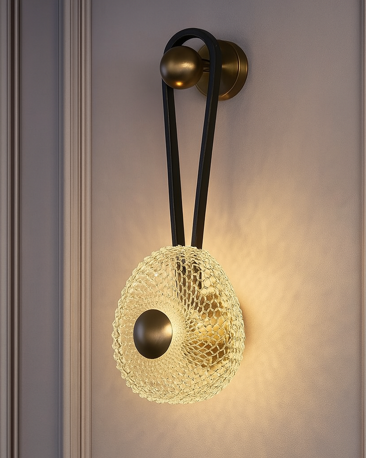 Contemporary Hanging Disc Wall Light
