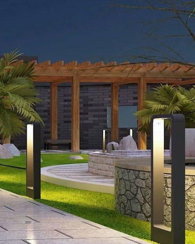 Rectangular Frame LED Garden Bollard Light - Big