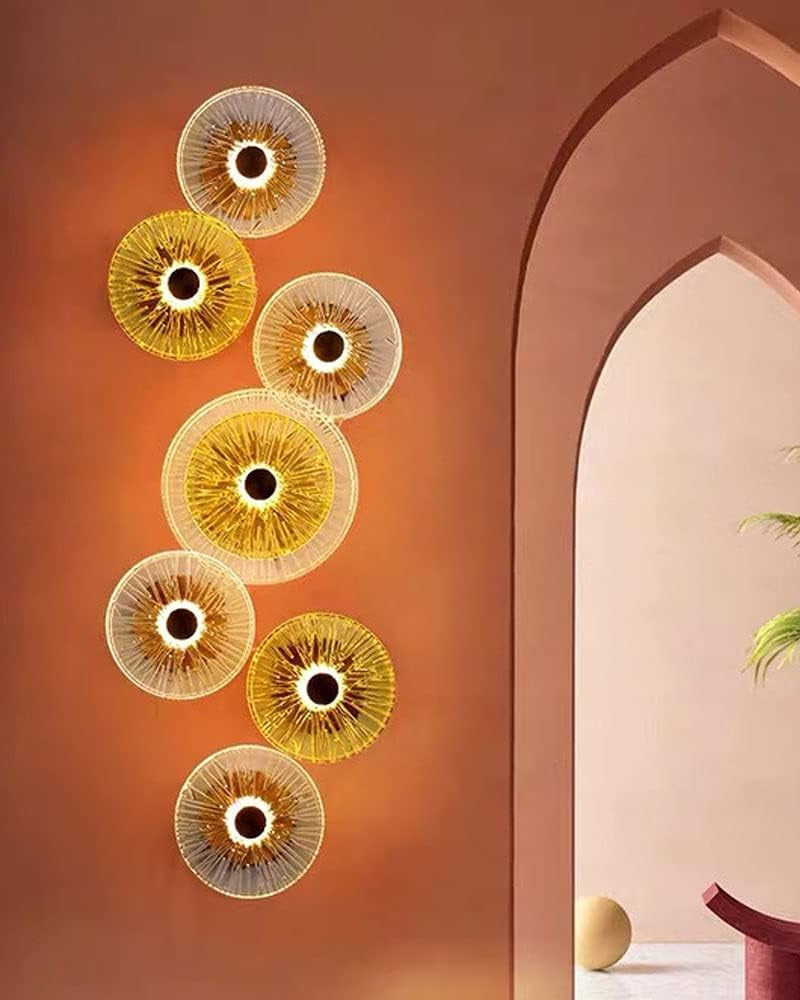Modern Artistic Disc Cluster Wall Light
