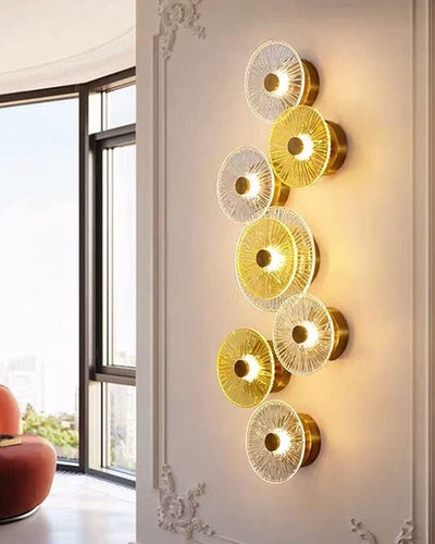 Modern Artistic Disc Cluster Wall Light