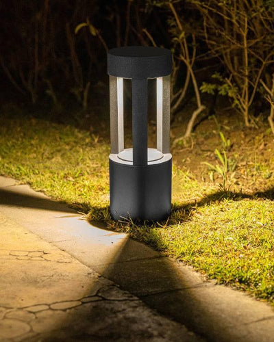 Round Column LED Garden Bollard Light - Small