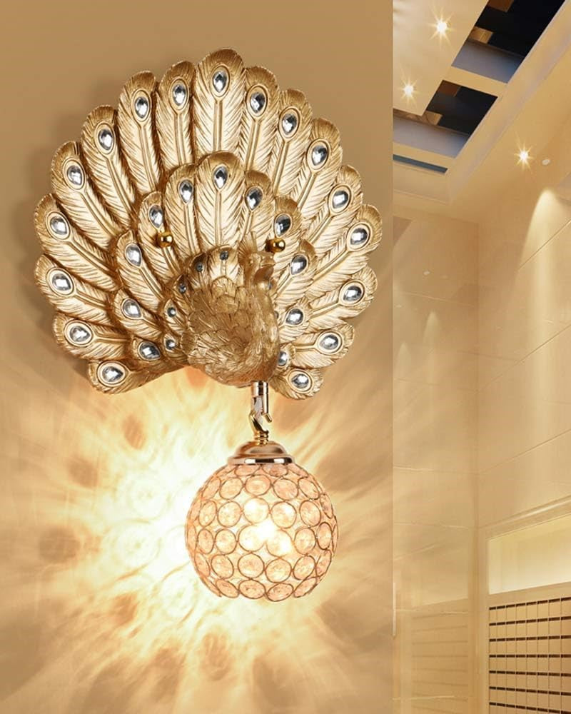 Antique Peacock Decorative Wall Light