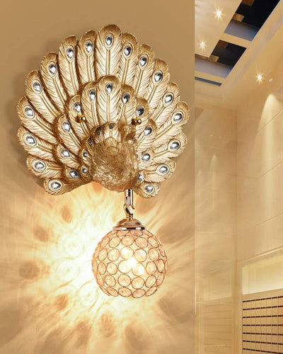 Antique Peacock Decorative Wall Light