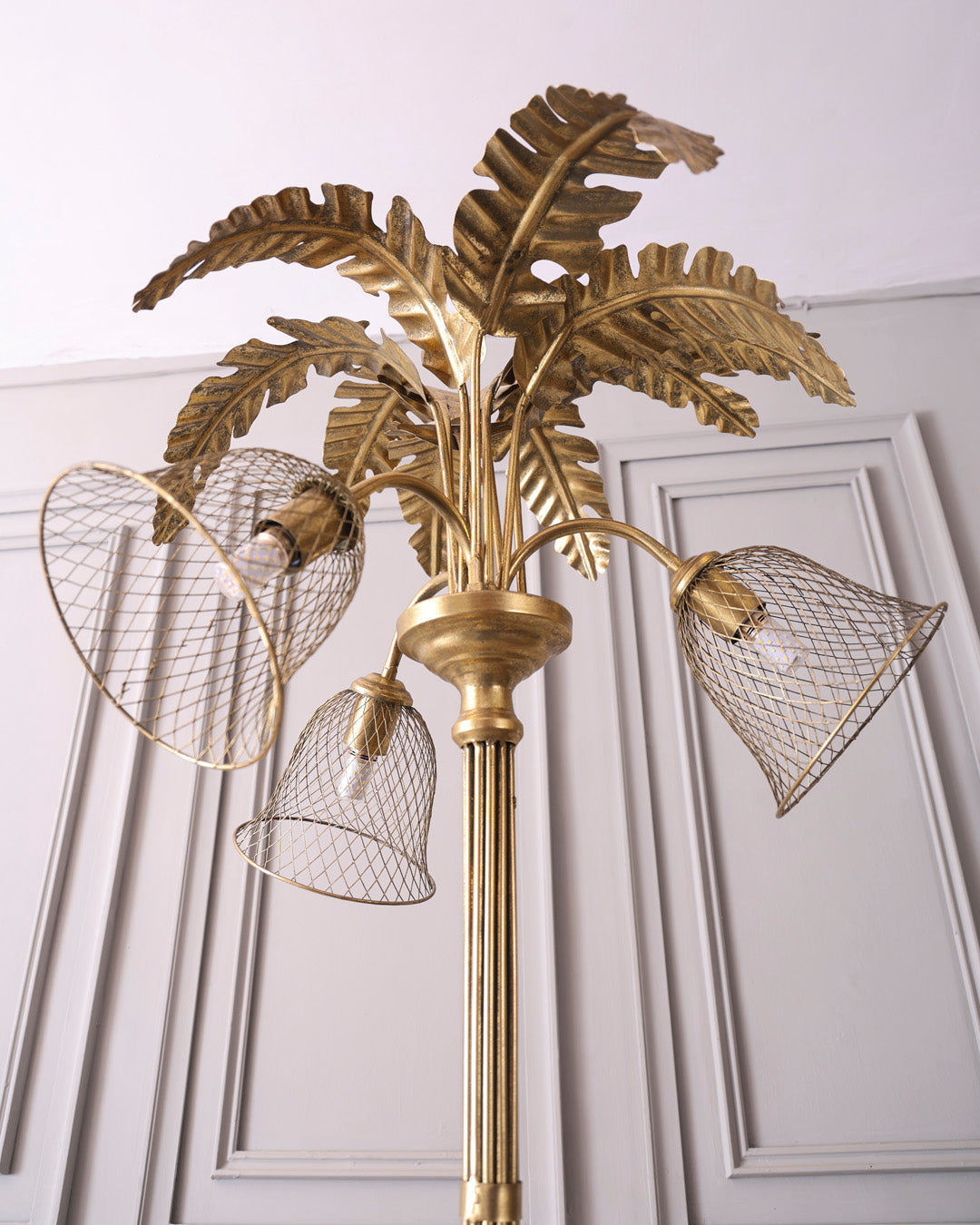 Golden Palm Tree Floor Lamp
