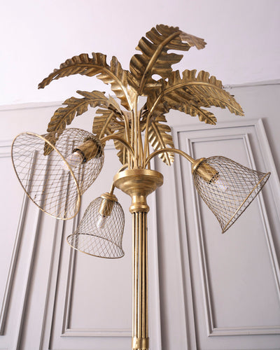 Golden Palm Tree Floor Lamp