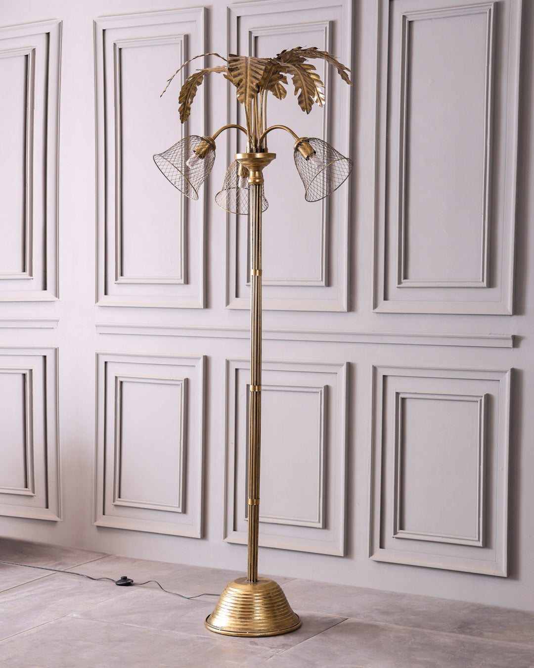 Golden Palm Tree Floor Lamp