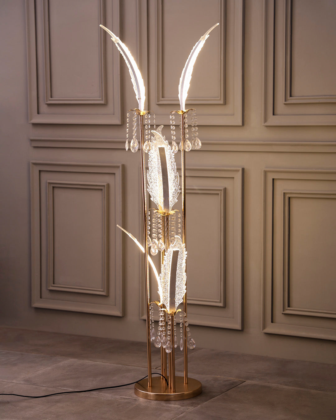 Crystal Plume Floor Lamp