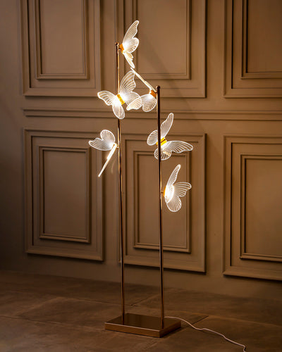 Vertical Floating Butterfly Floor Lamp