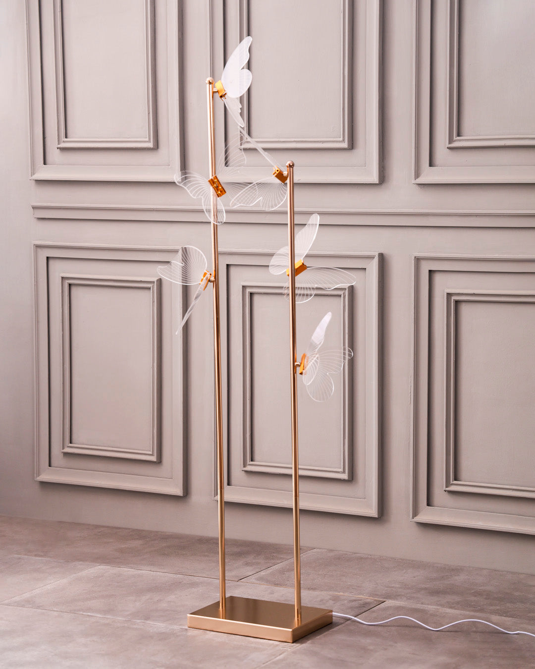 Vertical Floating Butterfly Floor Lamp