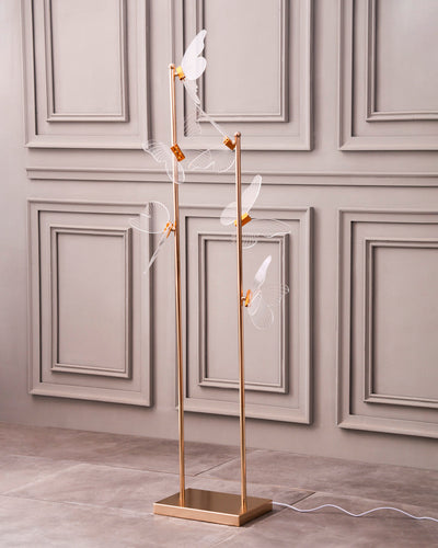 Vertical Floating Butterfly Floor Lamp
