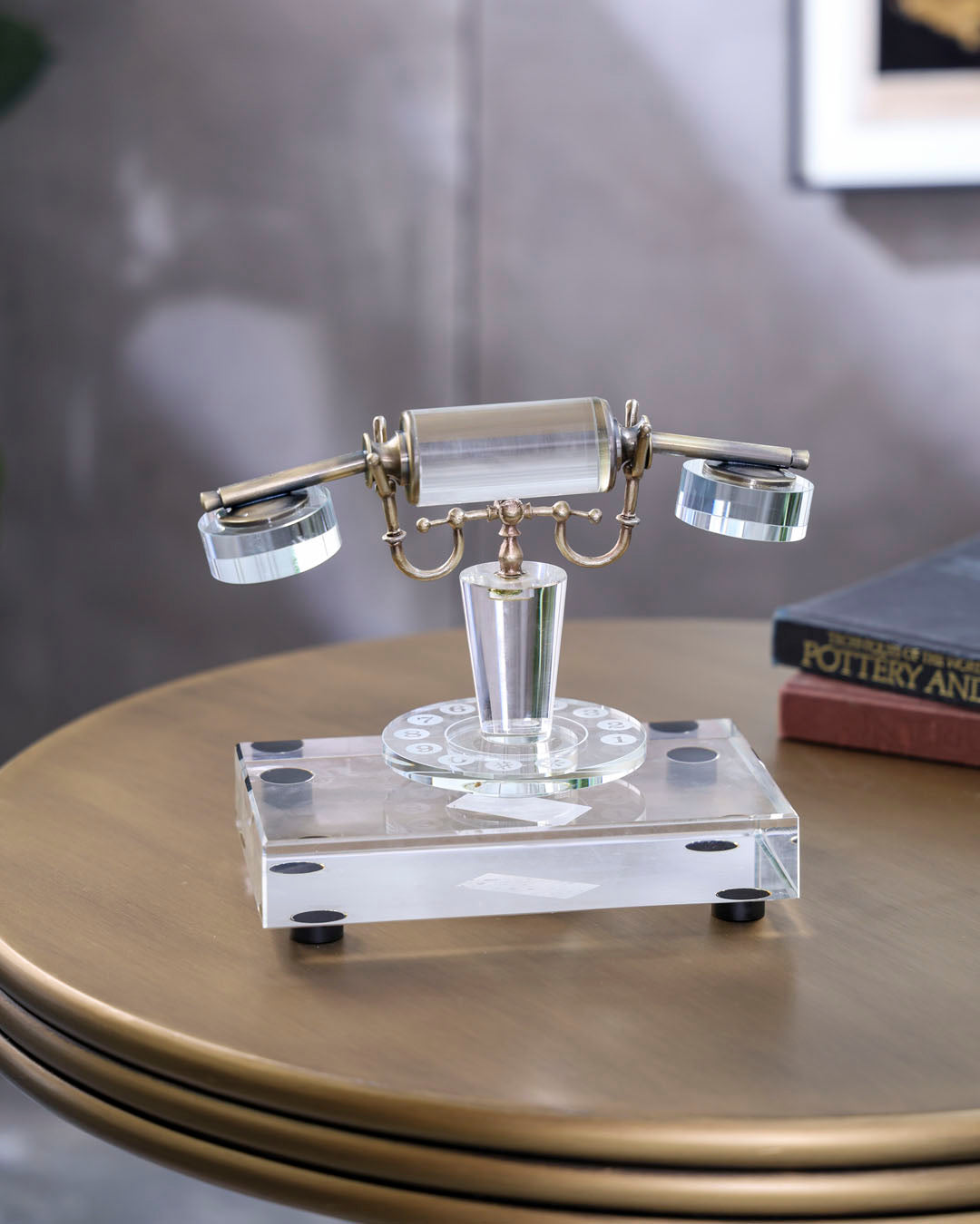 Crystal Antique Telephone Decorative Accent