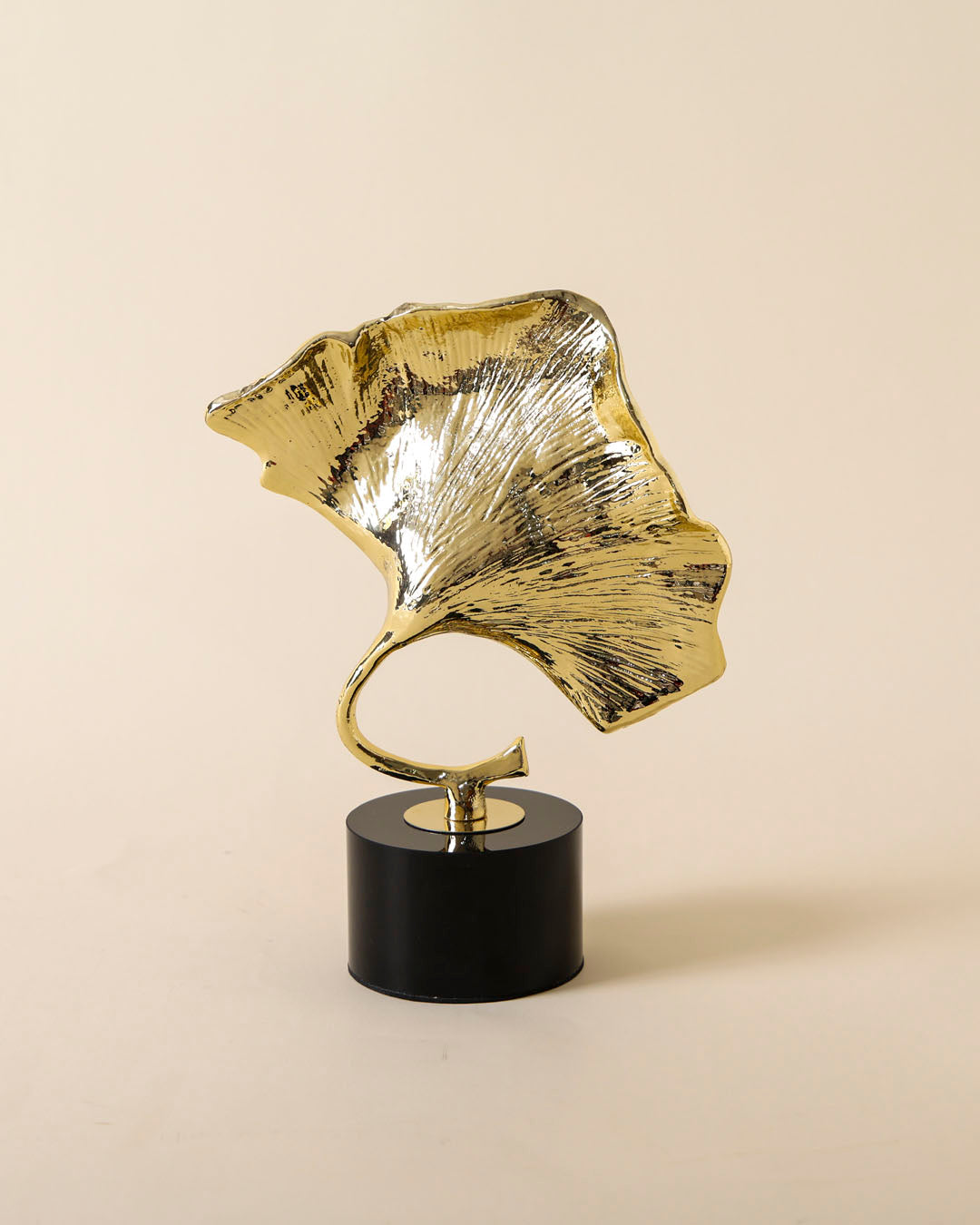Golden Ginkgo Leaf Decorative Accent - Set of 2