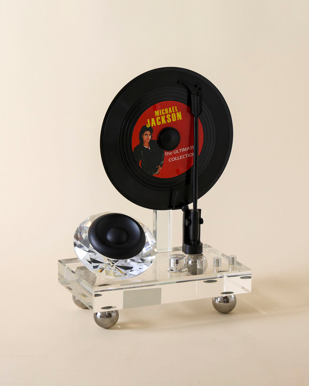 Crystal Vinyl Record Tabletop Decor