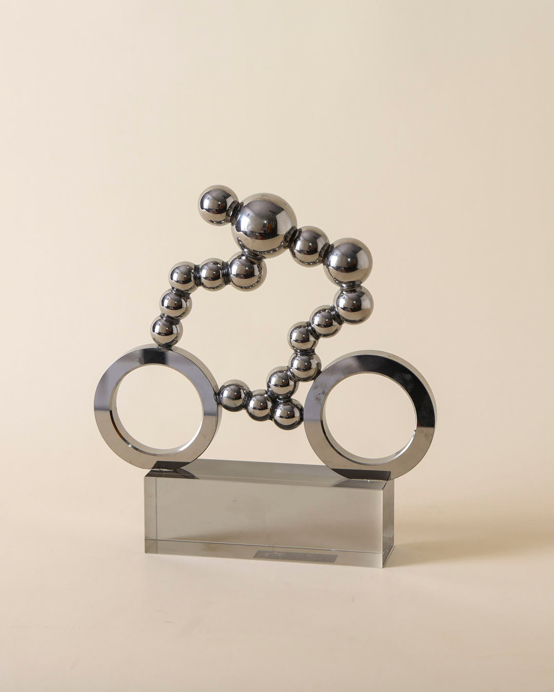 Metallic Bicycle Table Top Sculpture