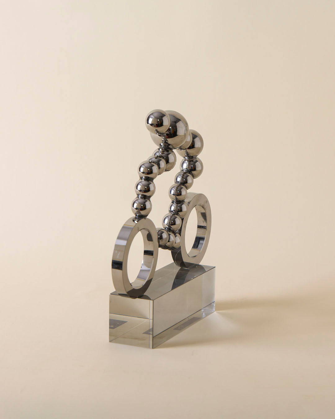 Metallic Bicycle Table Top Sculpture