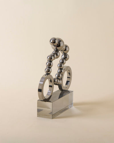 Metallic Bicycle Table Top Sculpture