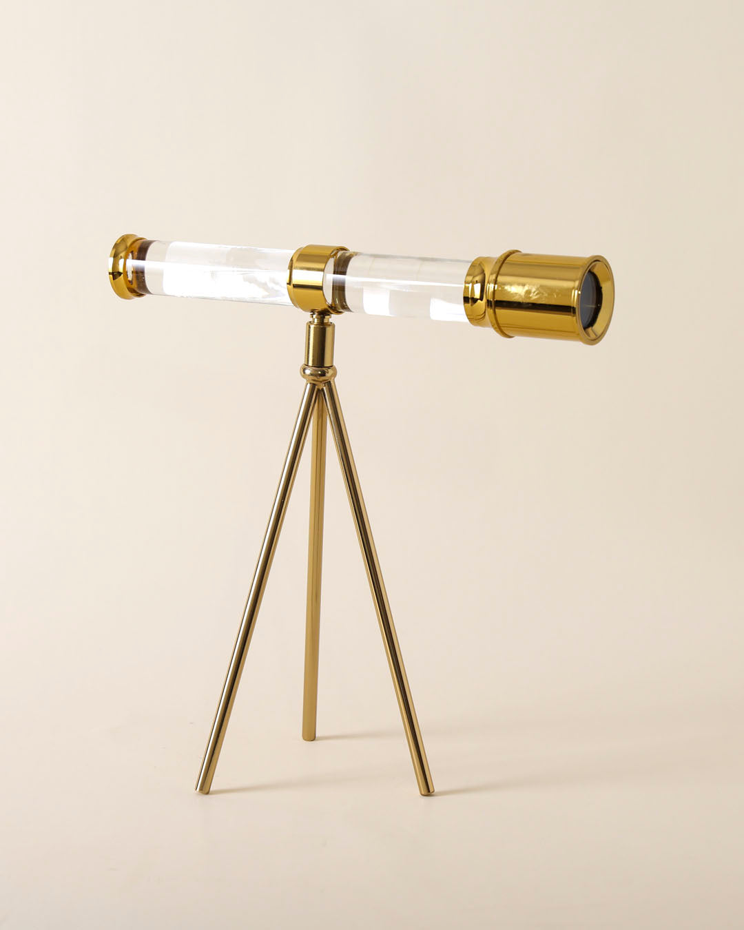 Crystal Gold Telescope Decorative Accent
