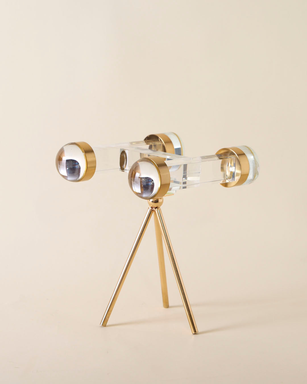 Crystal Gold Binocular Tabletop Accent