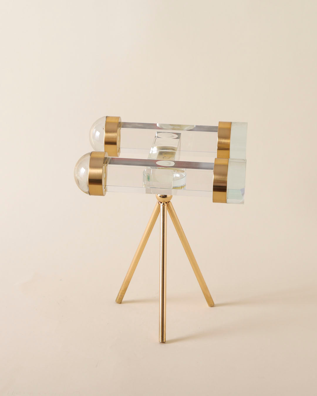 Crystal Gold Binocular Tabletop Accent