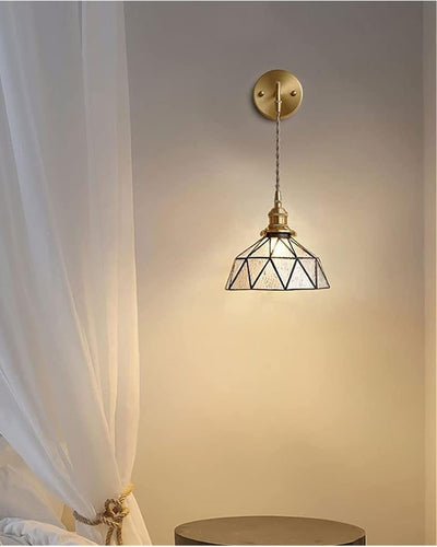 Vintage Glass Prism Hanging Wall Light