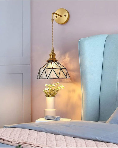 Vintage Glass Prism Hanging Wall Light