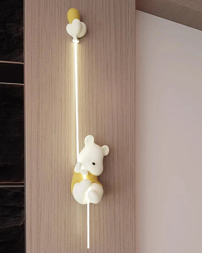 Climbing Bear Balloon Wall Light - Yellow