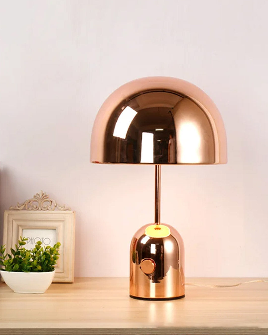 Mushroom Luxury Rose Gold Table Lamp