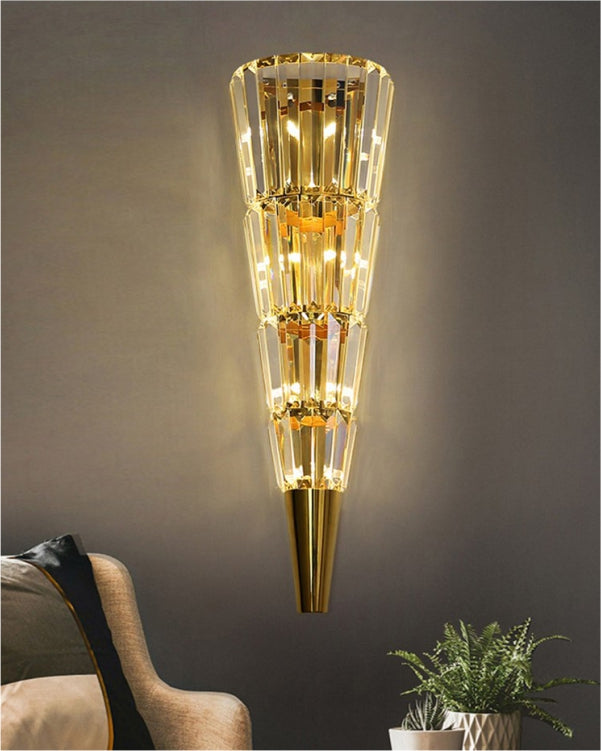 Tapered Crystal Wall Sconce - Large