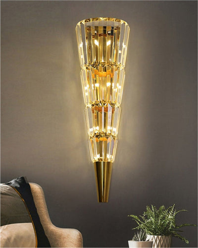 Tapered Crystal Wall Sconce - Large