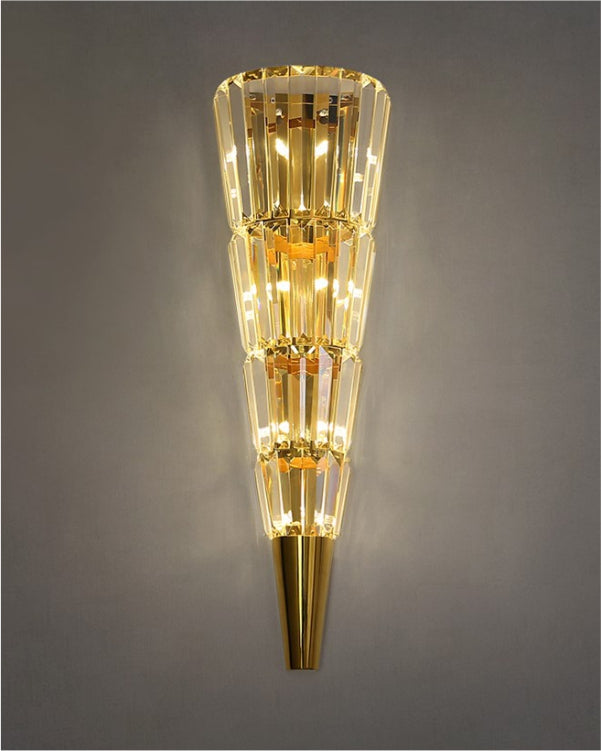 Tapered Crystal Wall Sconce - Large