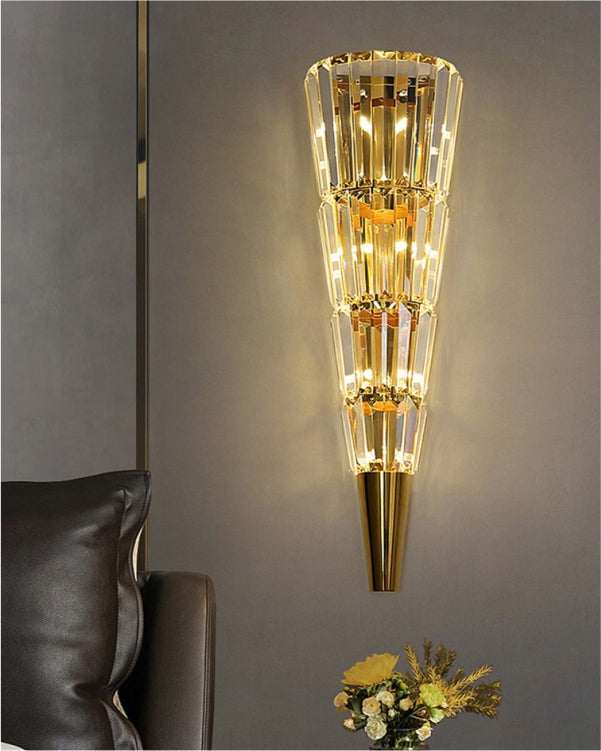 Tapered Crystal Wall Sconce - Large