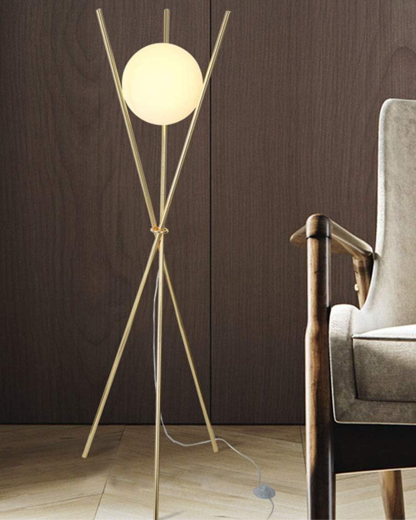 Tripod Globe Floor Lamp