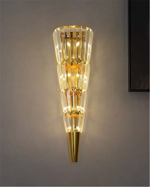 Tapered Crystal Wall Sconce - Large