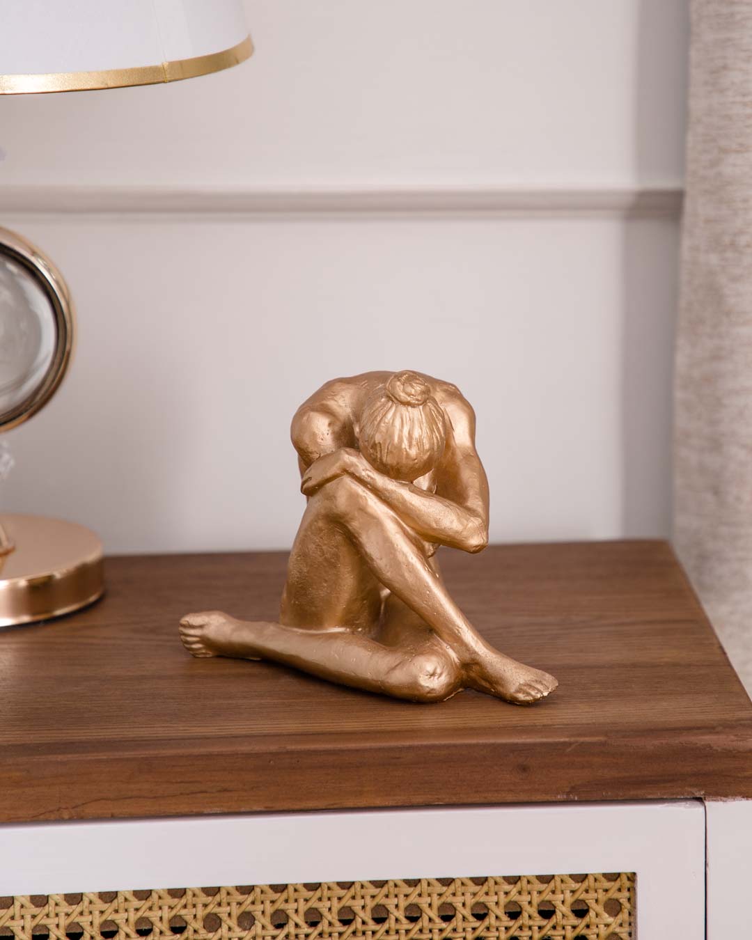 The Veiled Emotions: A Sad Women Hiding Her Face Sculpture