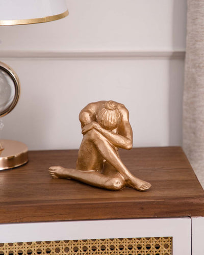 The Veiled Emotions: A Sad Women Hiding Her Face Sculpture