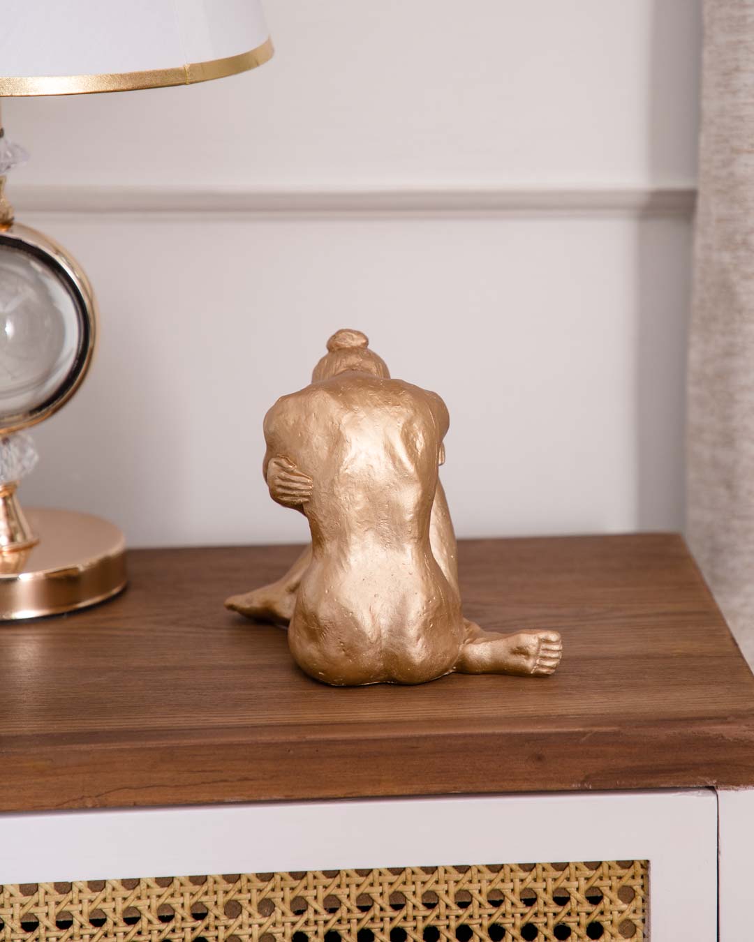 The Veiled Emotions: A Sad Women Hiding Her Face Sculpture