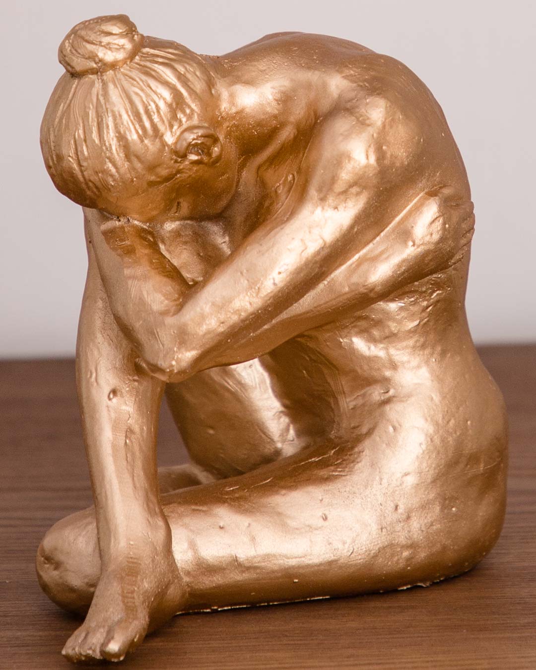 The Veiled Emotions: A Sad Women Hiding Her Face Sculpture