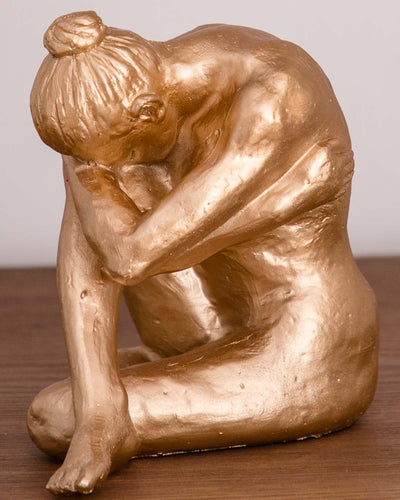 The Veiled Emotions: A Sad Women Hiding Her Face Sculpture