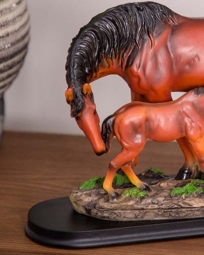 'Equine Nurturing' A Horse Feeding Figurine