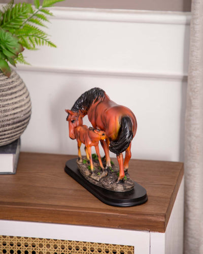 'Equine Nurturing' A Horse Feeding Figurine