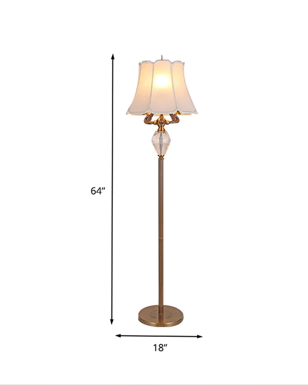 White Bell Shaped Floor Lamp