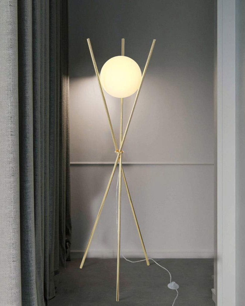 Tripod Globe Floor Lamp