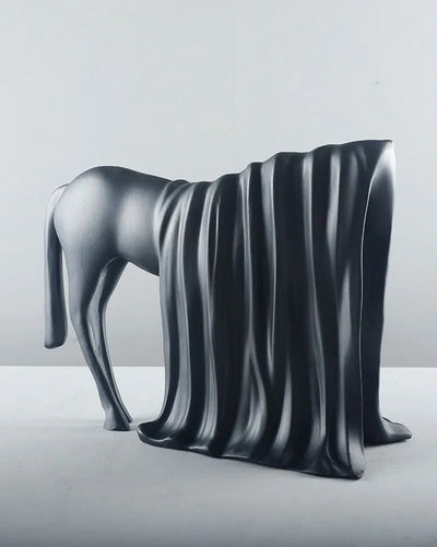Modern Abstract Animal Sculpture - Black