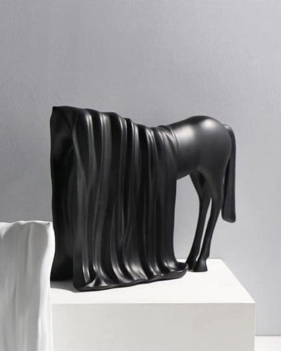 Modern Abstract Animal Sculpture - Black