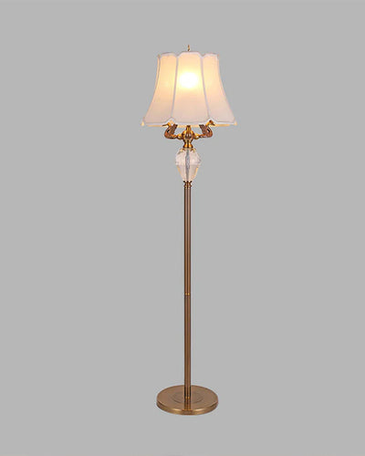 White Bell Shaped Floor Lamp