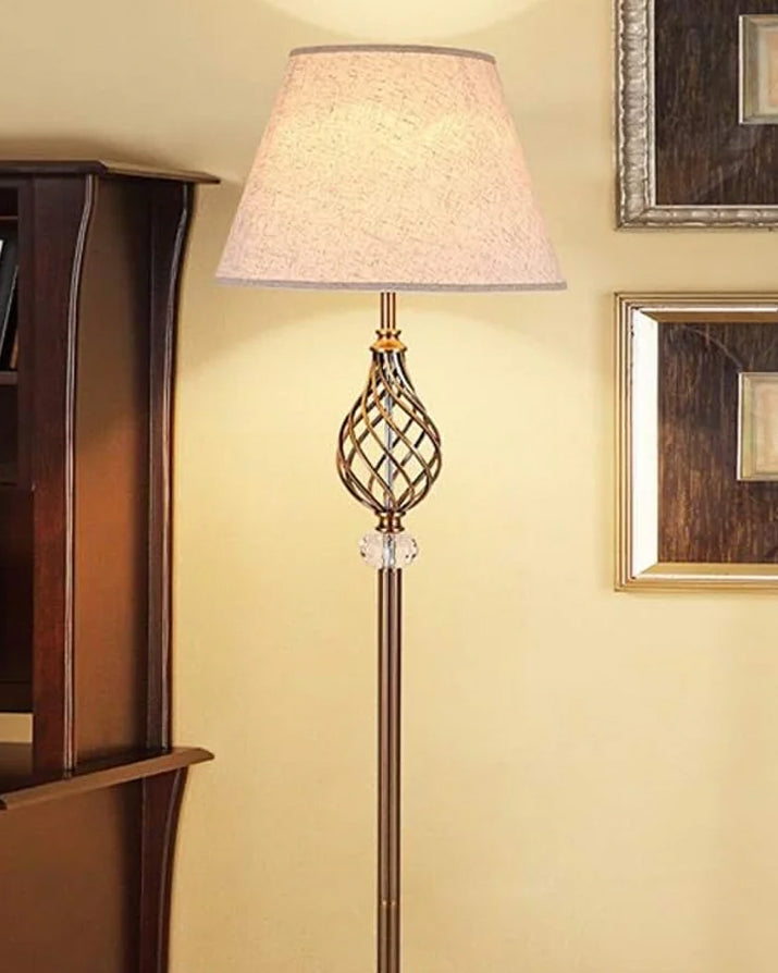 Elegant Gold Lattice Floor Lamp